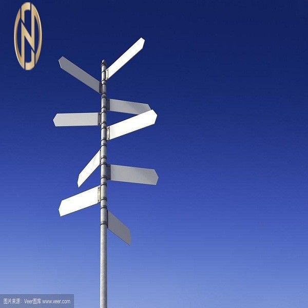 6M 8M 10M Road Sign Tiang Kustom Q235B Steel Highway Sign Posts