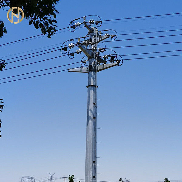 Tiang Transmisi Tenaga Logam Listrik Baja 69KV 90FT Q460C