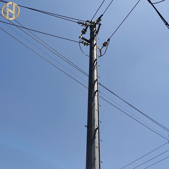 161KV Q420 355Mpa Tiang Baja Tubular Untuk Saluran Transmisi Daya