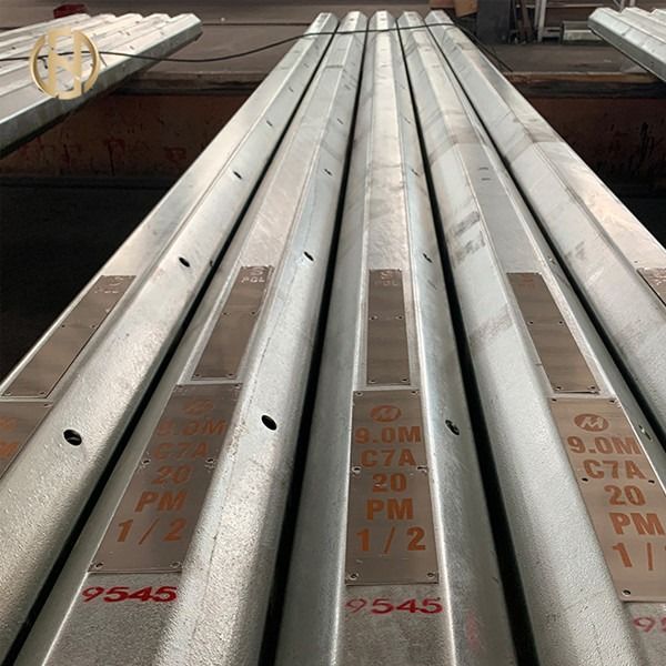 3-10mm Tebal Tiang Lampu Galvanis Toleransi Dimensi 2%