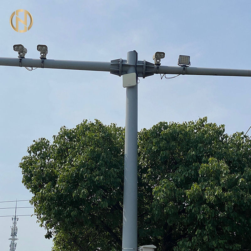 Tiang Kamera CCTV Teleskopik Poligonal 11M Tahan Korosi