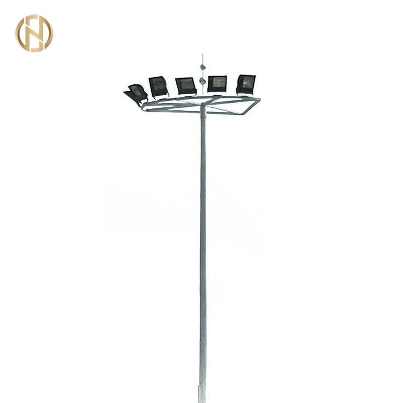 35M Hot Dip Galvanized High Mast Lighting Pole Dengan Lampu Led