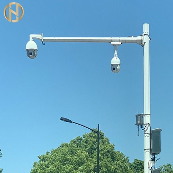 Tiang Kamera CCTV Teleskopik Poligonal Tiang Kamera Keamanan 11m
