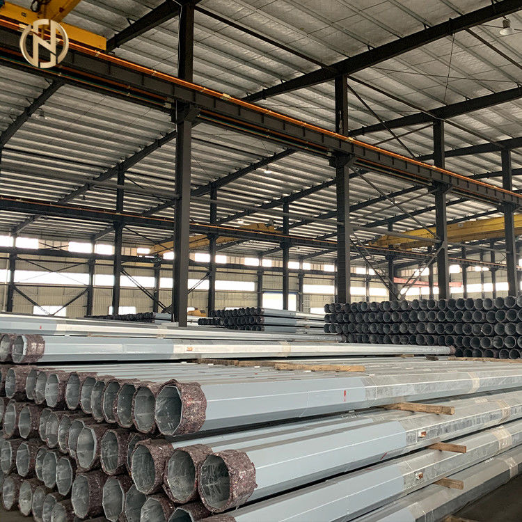Tiang Listrik Tenaga Listrik Galvanis Ketebalan 4mm Dilapisi Seng