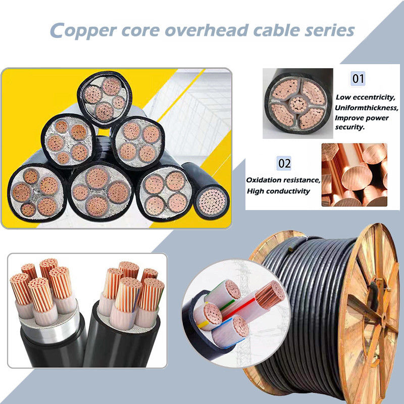 PVC PE Insulated AAC Alloy Conductor Overhead Power Cable Wire Voltage
