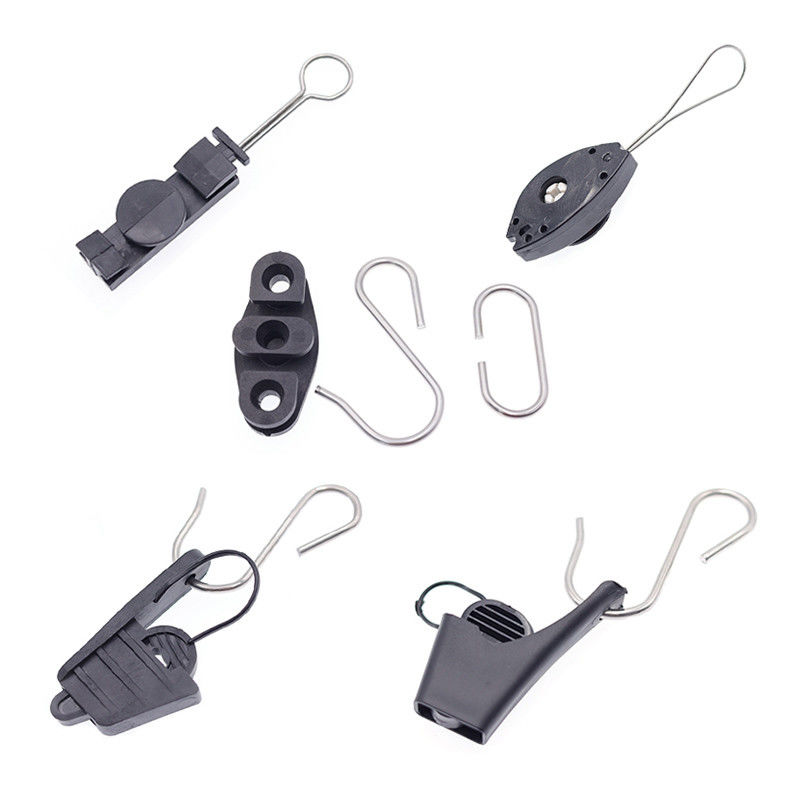 ADSS FTTH Type Anchor Drop Wire Clamp Untuk Ketegangan Kabel Serat Optik