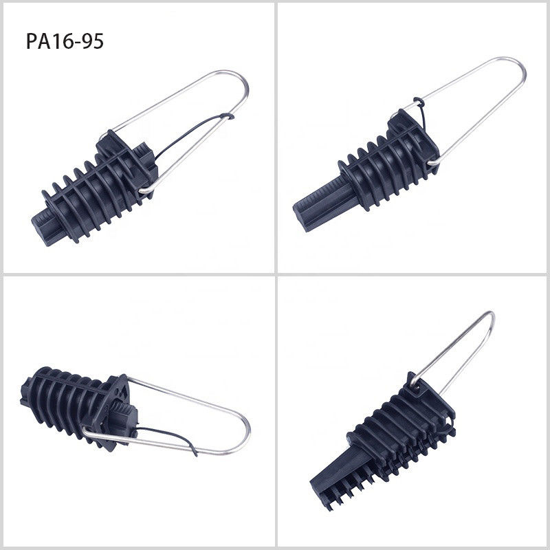 Plastik Overhead Line Dead End Cable Clamp Fiber Optic Anchoring Tension
