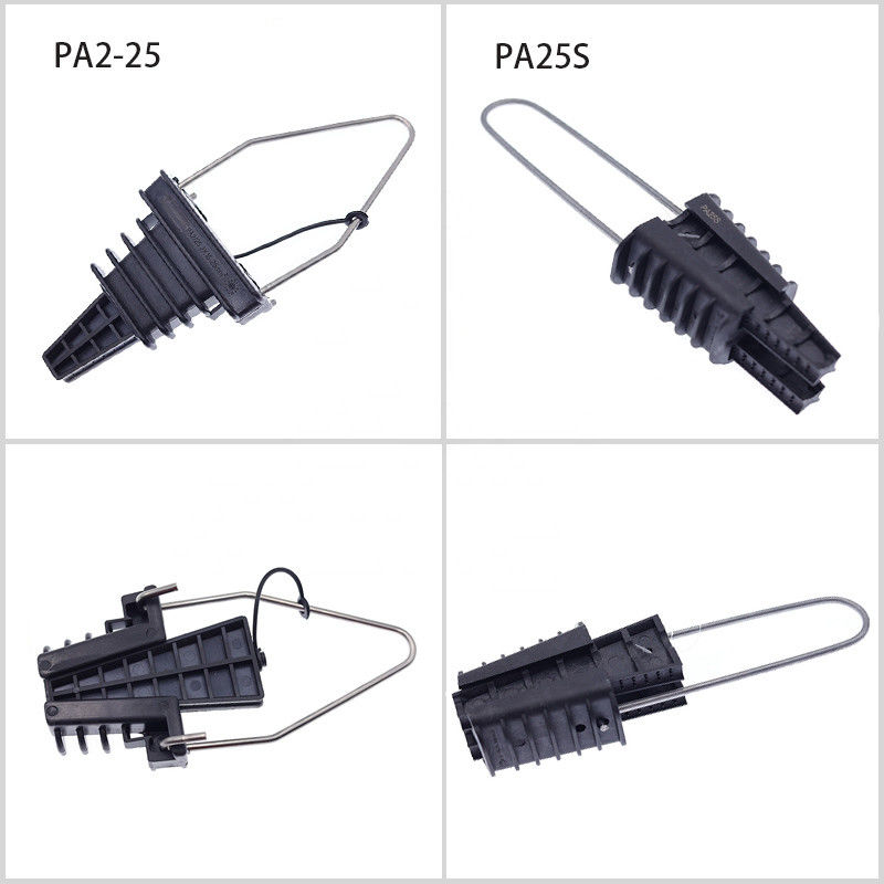 Plastik Overhead Line Dead End Cable Clamp Fiber Optic Anchoring Tension