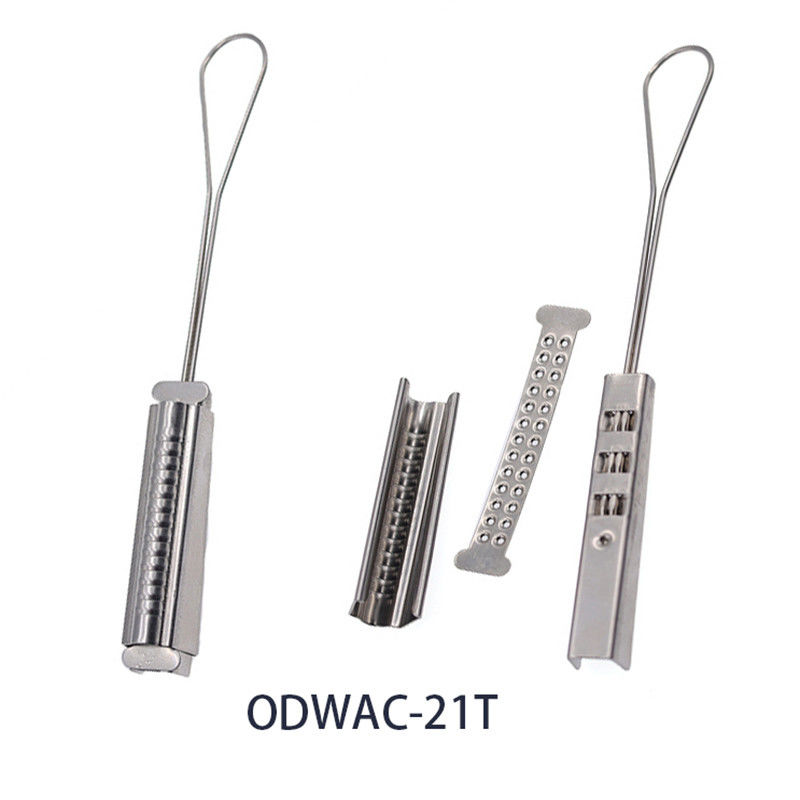 ODWAC Series FTTH Cable Suspension Clamp Ketegangan Kawat Baja Stainless