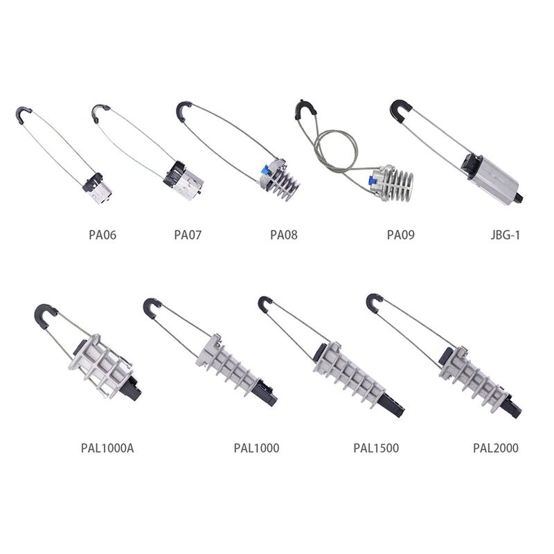 Kabel Logam Kekuatan Tinggi Optic Tension Clamp Dead End Anchoring Wedge Clamp Fiber